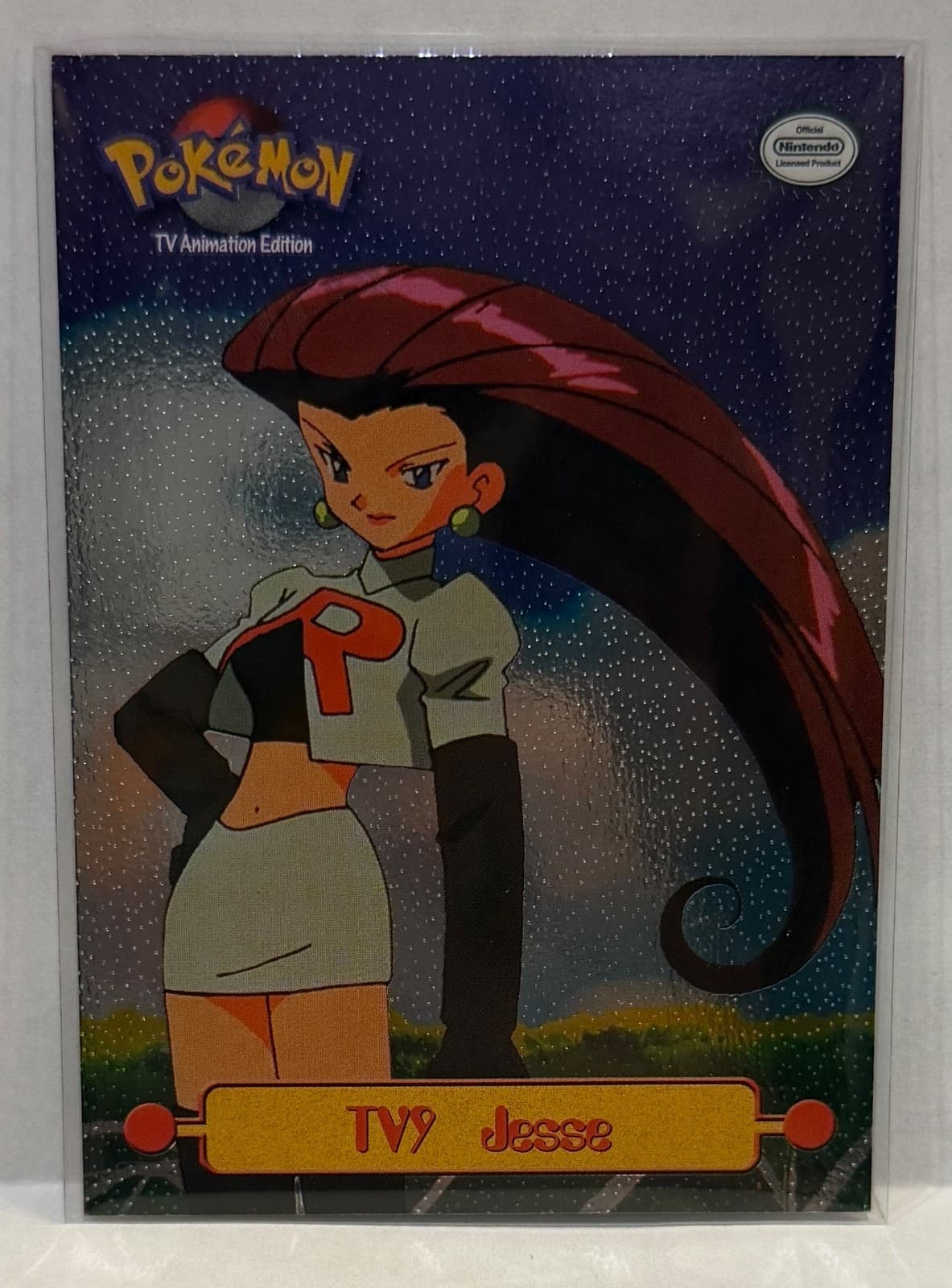 Listing photo for NM! Sandpaper HOLO FOIL TV9 JESSE Topps Pokemon Series 1 Puzzle Card