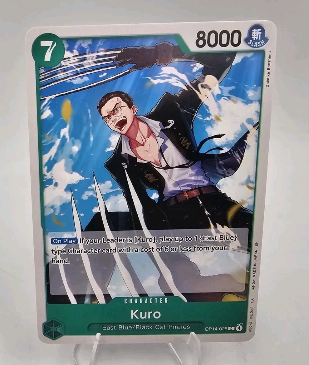 Listing photo for One Piece Card Game Kuro OP14-025 Common Azure Sea's Seven English