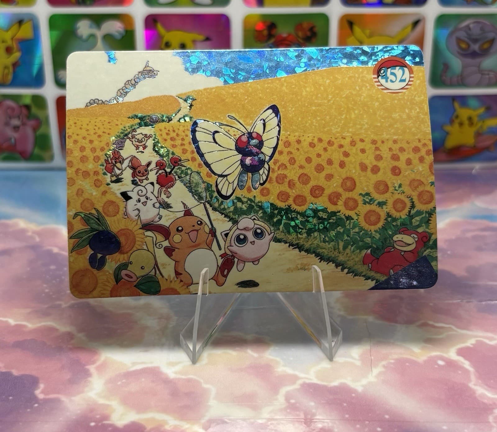 Listing photo for Pokemon Butterfree Vintage Pocket Monsters Vending HOLO Prism Sticker 1998