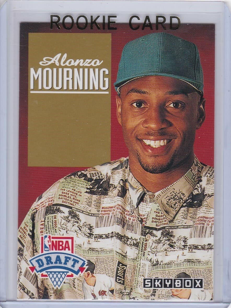 Listing photo for ALONZO MOURNING ROOKIE CARD Skybox 1992 NBA DRAFT RC Georgetown Hoyas Baksetball