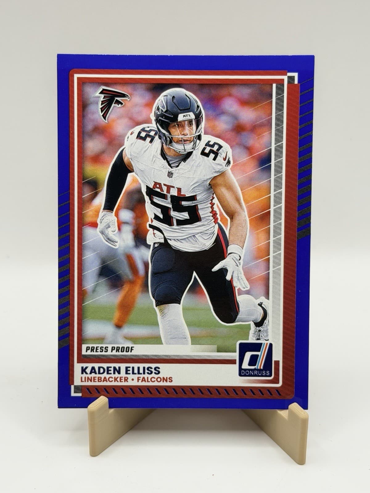 Listing photo for Kaden Elliss Blue Parallel Card Falcons NFL Defensive Star Collectible Rare