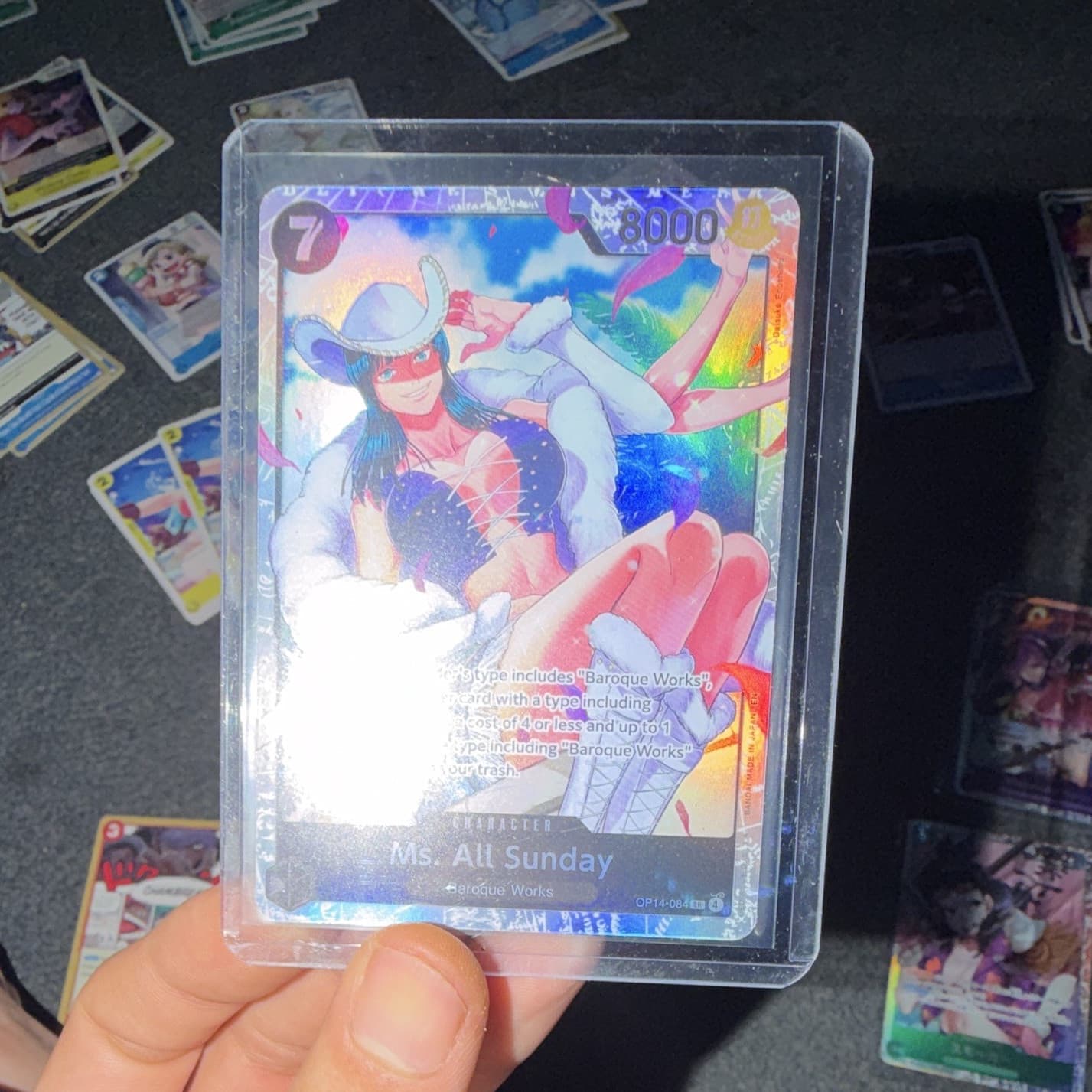 Listing photo for Bandai One Piece Card Game Ms. All Sunday OP04-064 SR Alt Art Holo English