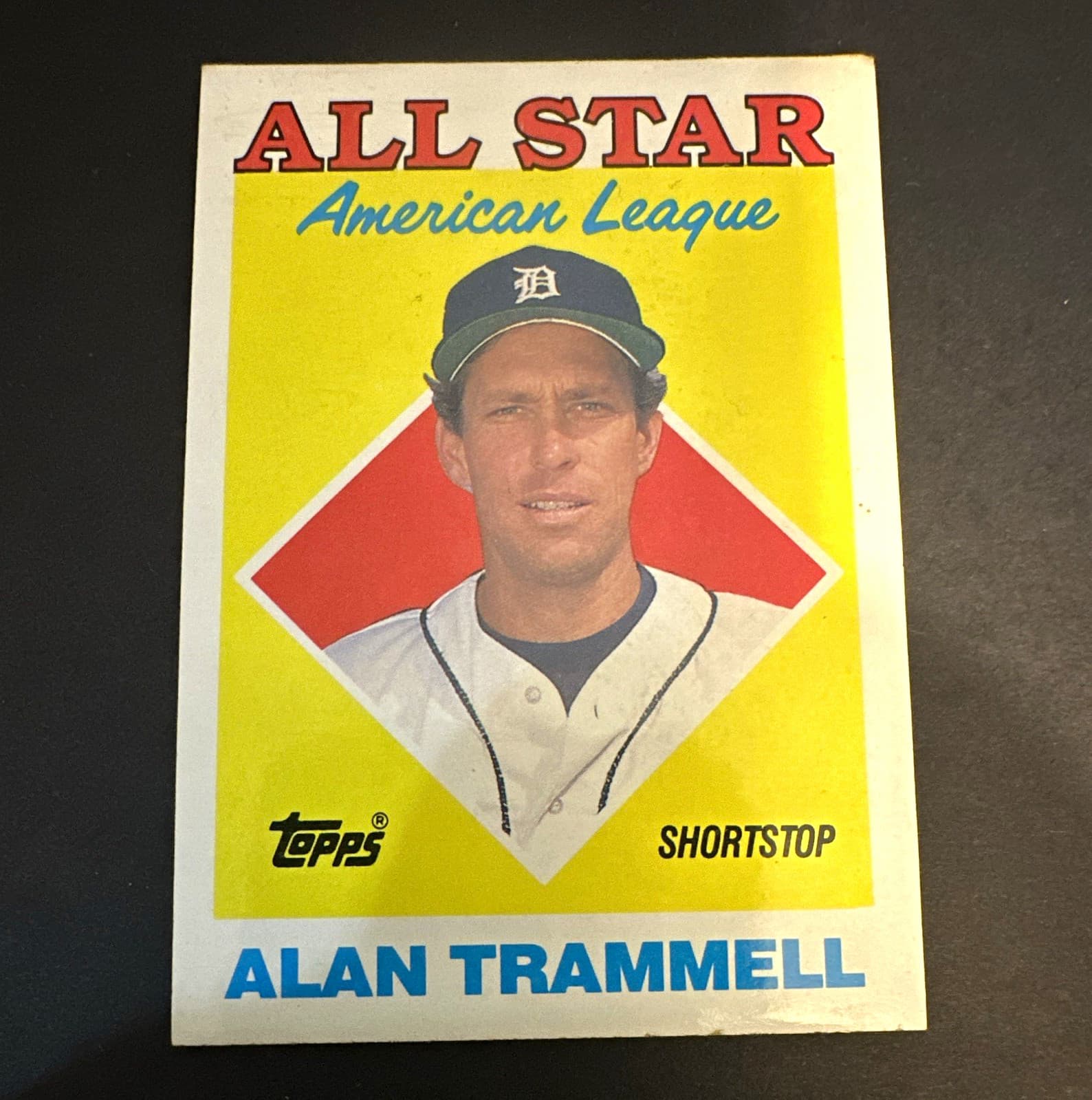 Listing photo for Topps 1988 Alan Trammell All-Star #389 Detroit Tigers MLB Baseball Card