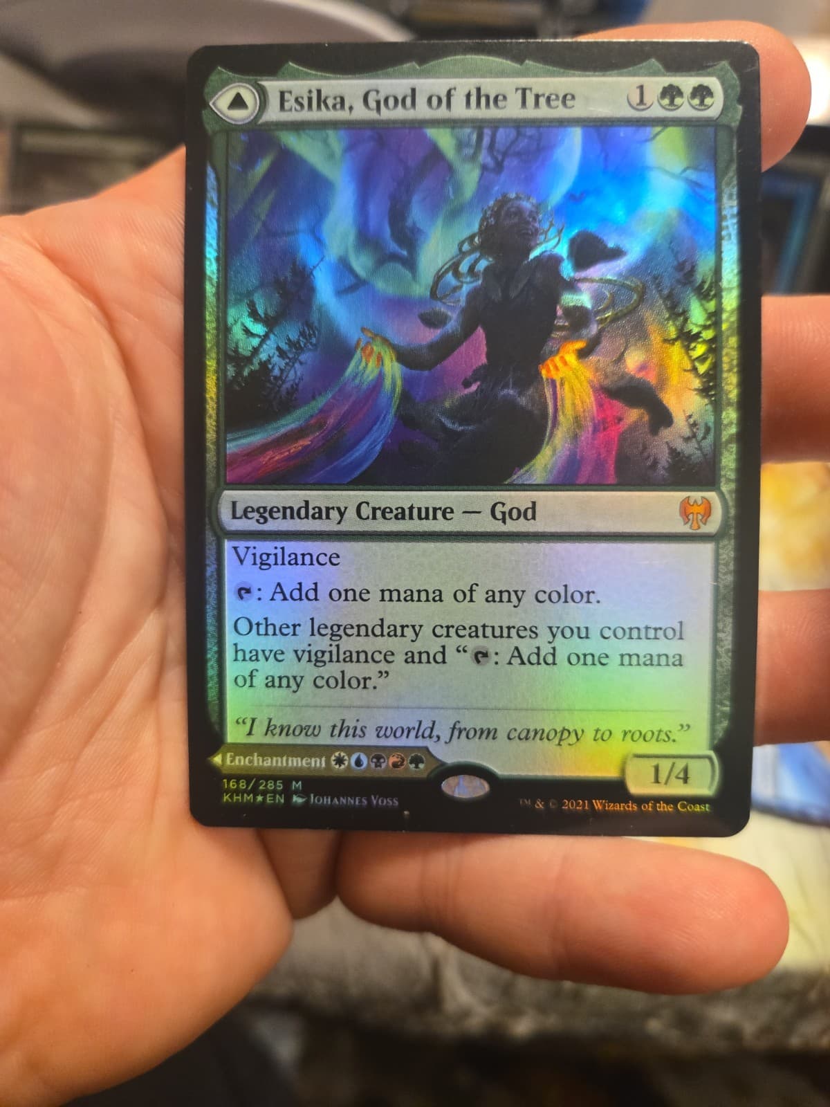 Listing photo for Esika, God of the Tree / The Prismatic Bridge -Foil Light Play MTG Kaldheim