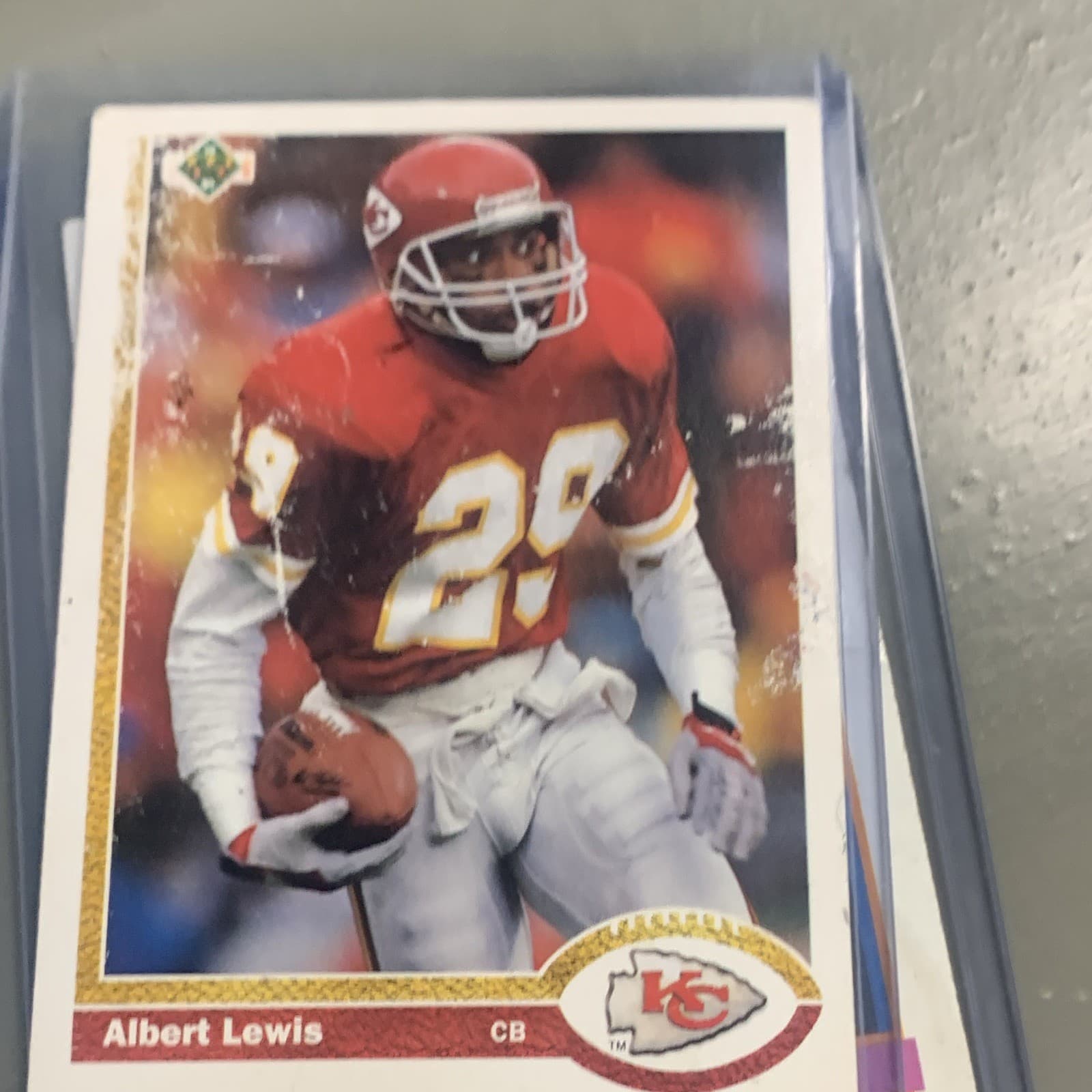 Listing photo for Upper Deck 1991 Upper Deck Albert Lewis Kansas City Chiefs NFL #128 Card