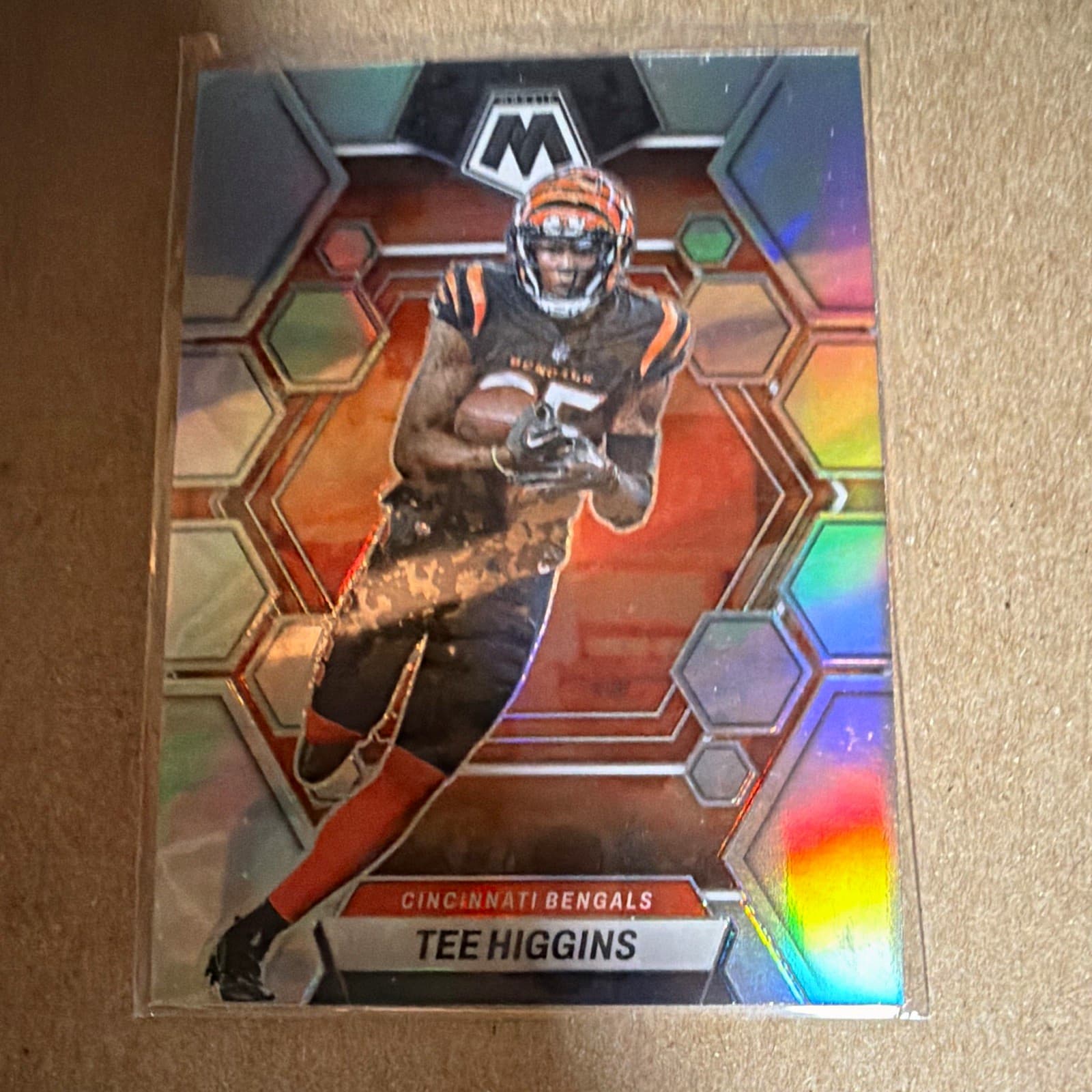 Listing photo for Panini 2023 Mosaic Tee Higgins #42 Silver Prizm Cincinnati Bengals NFL Card