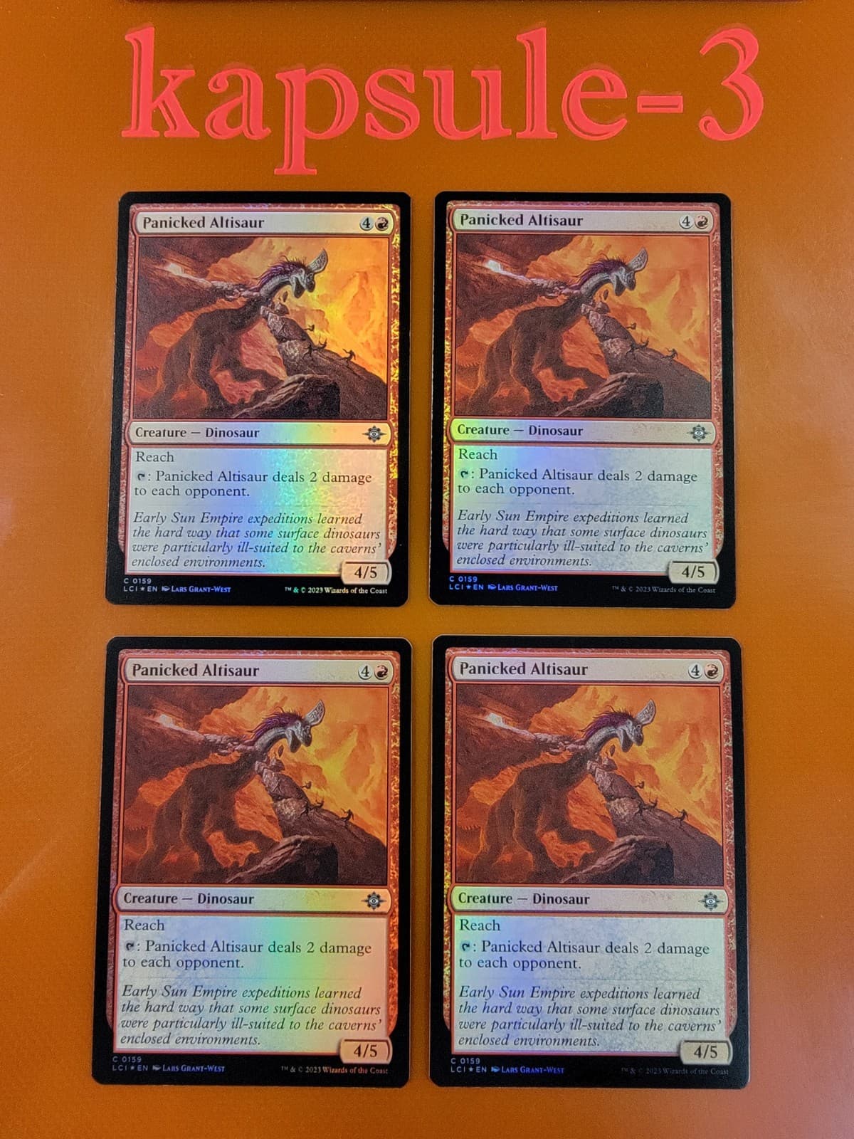 Listing photo for 4x Panicked Altisaur | FOIL | Lost Caverns of Ixalan | MTG MAGIC CARDS