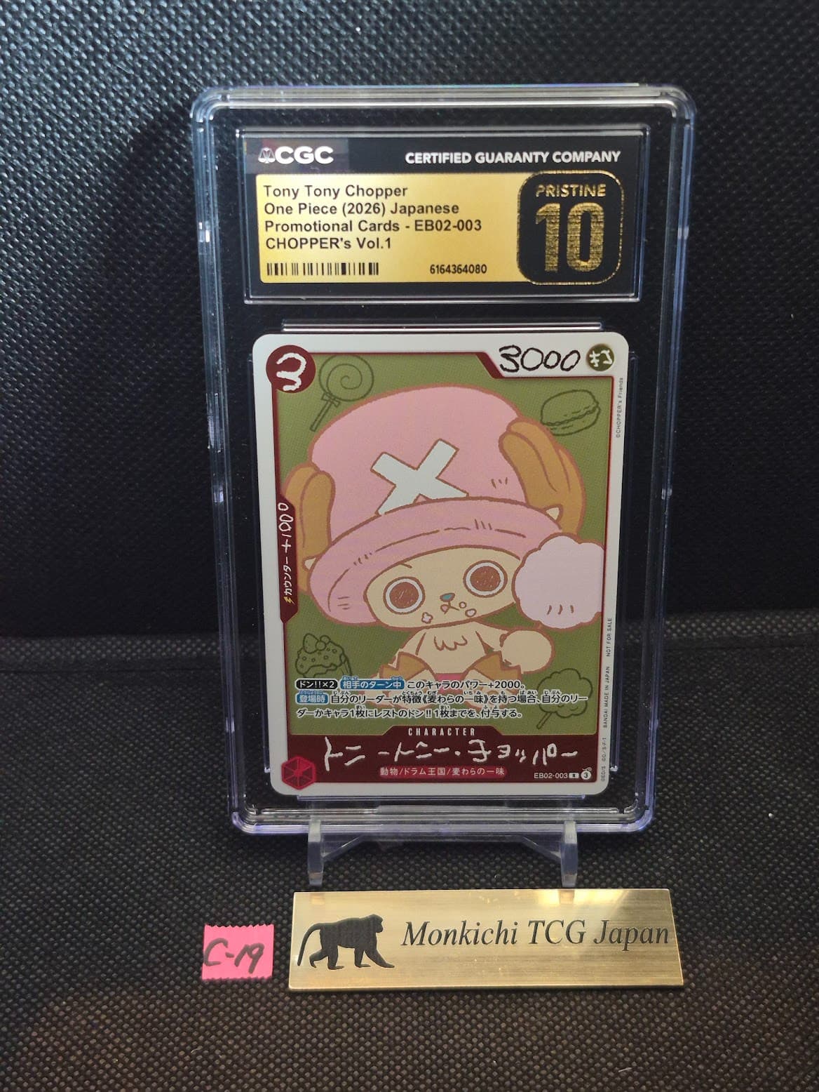 Listing photo for CGC PRISTINE 10 Chopper EB02-003 CHOPPER's 1 Comic Promo ONE PIECE Card Game 13