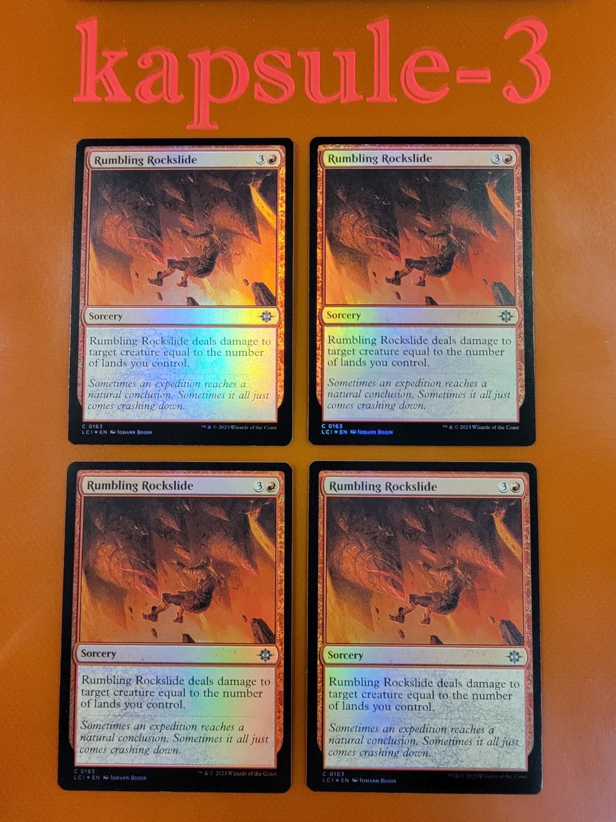 Listing photo for 4x Rumbling Rockslide | FOIL | Lost Caverns of Ixalan | MTG MAGIC CARDS