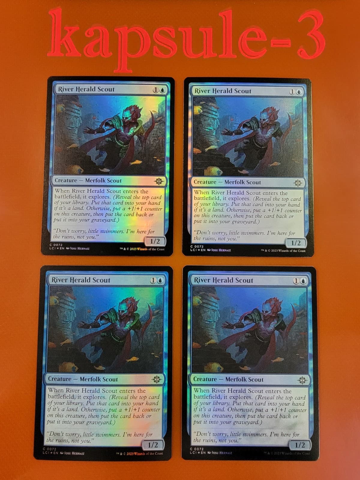 Listing photo for 4x River Herald Scout | FOIL | Lost Caverns of Ixalan | MTG MAGIC CARDS