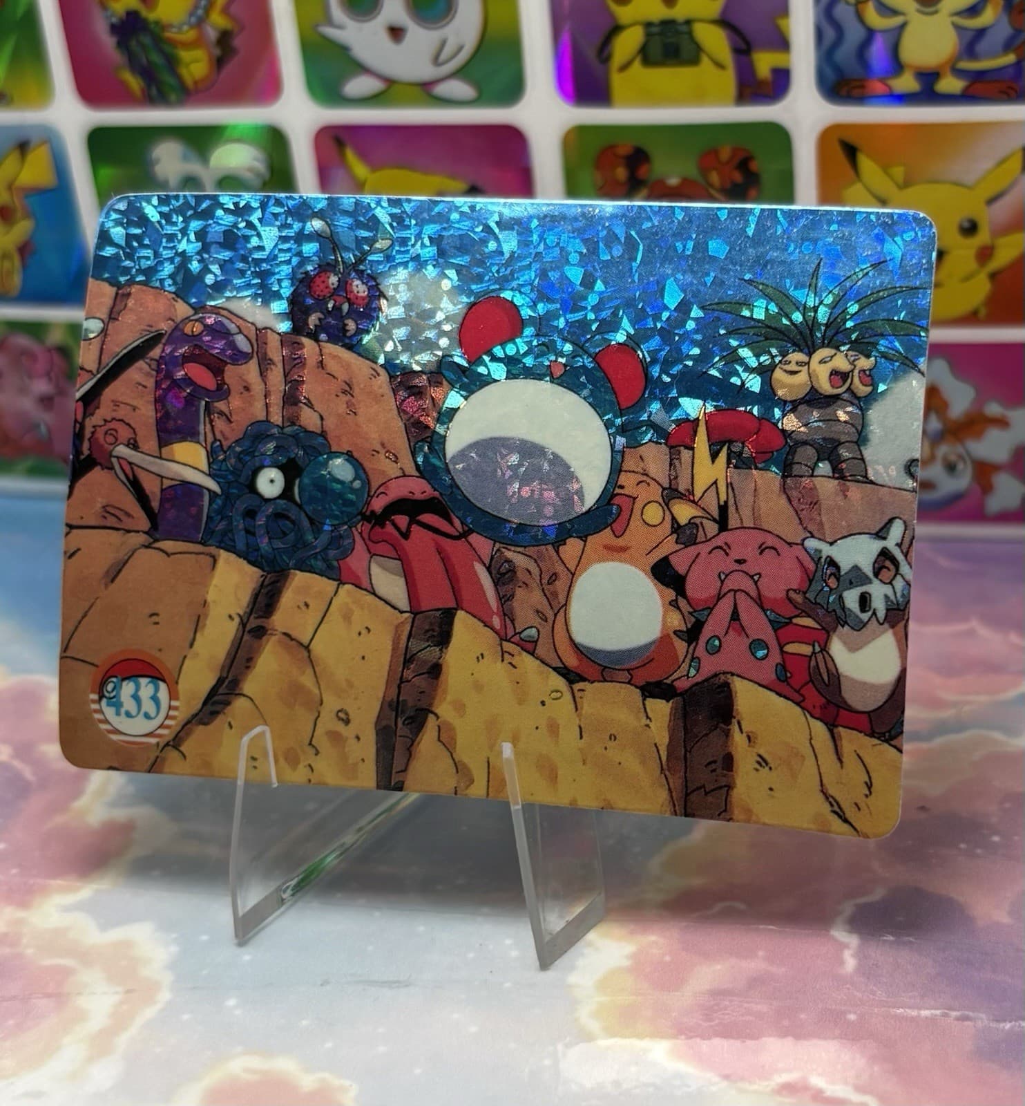 Listing photo for Pokemon Marill Anime Vintage Pocket Monsters Vending HOLO Prism Sticker 1998