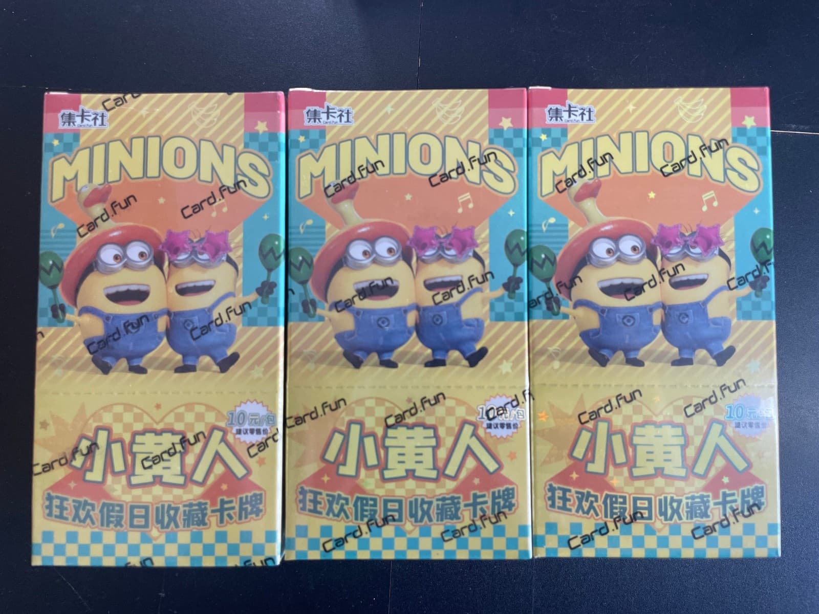 Listing photo for Lot*3 Sealed Card Fun Minions CCG Booster Boxes, 10‑Packs Each#0089