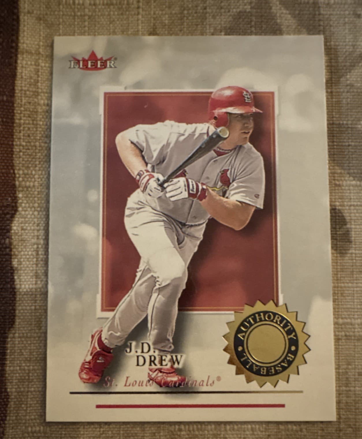 Listing photo for Fleer Authority 2001 J.D. Drew #81 St. Louis Cardinals MLB Baseball Card