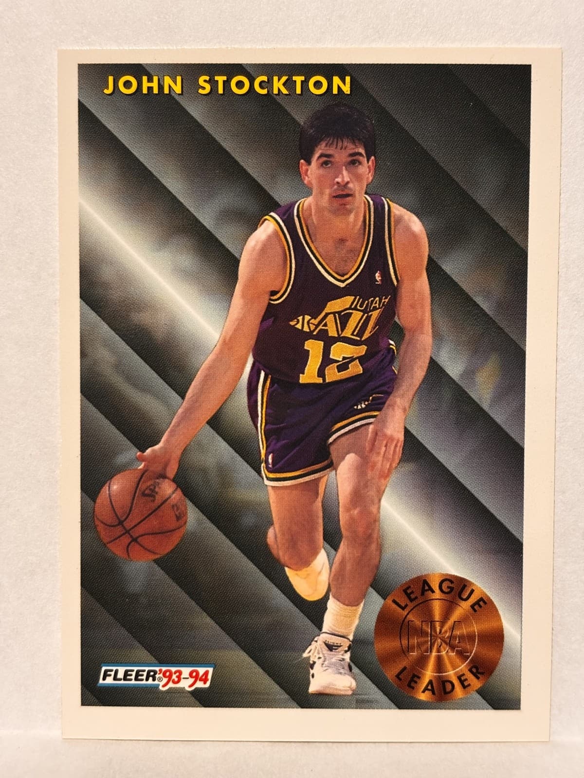 Listing photo for 1993-94 Fleer - League Leader John Stockton #228 basketball card Utah Jazz NBA