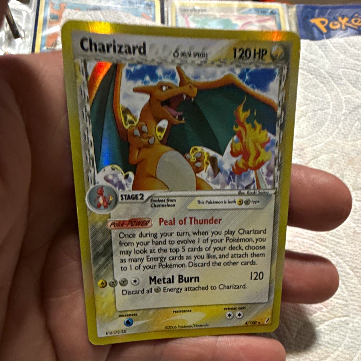 Listing photo for Pokemon TCG Charizard 4/100 EX Crystal Guardians Holo Rare 120 HP English