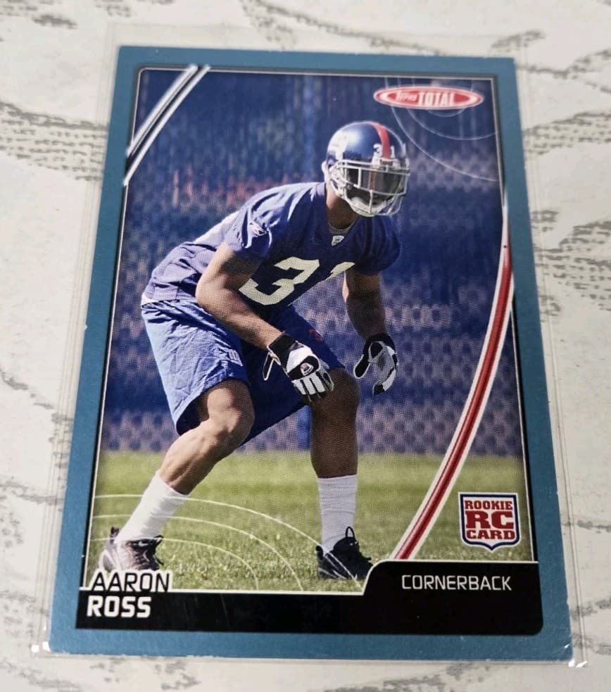 Listing photo for 2007 Topps NFL Football RC Card New York Giants Aaron Ross #530