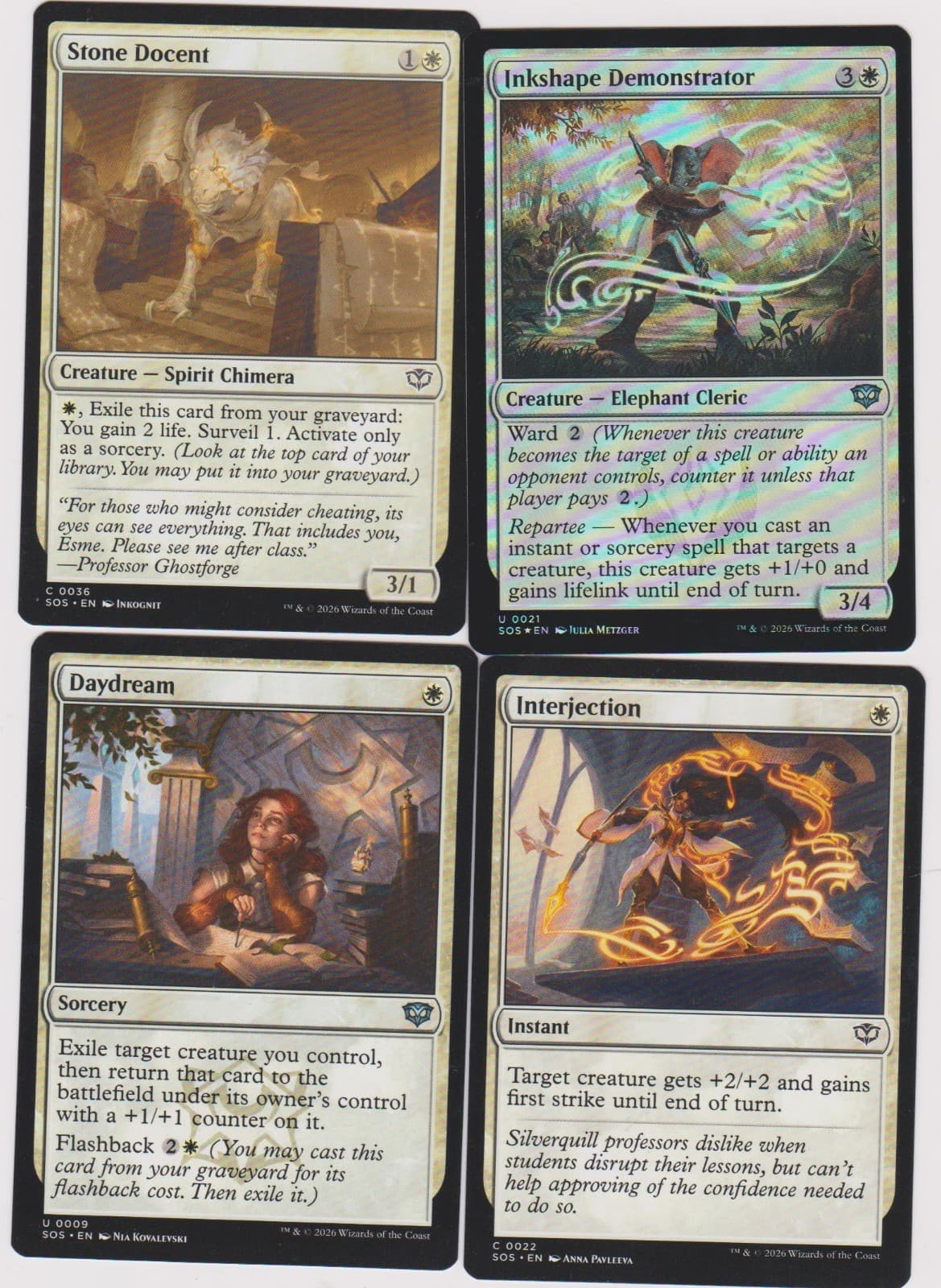 Listing photo for DAYDREAM CLERIC-STRIXHAVEN; SECRETS DECK-40X CARDS MTG MAGIC N-MINT FOILS M7 WHI