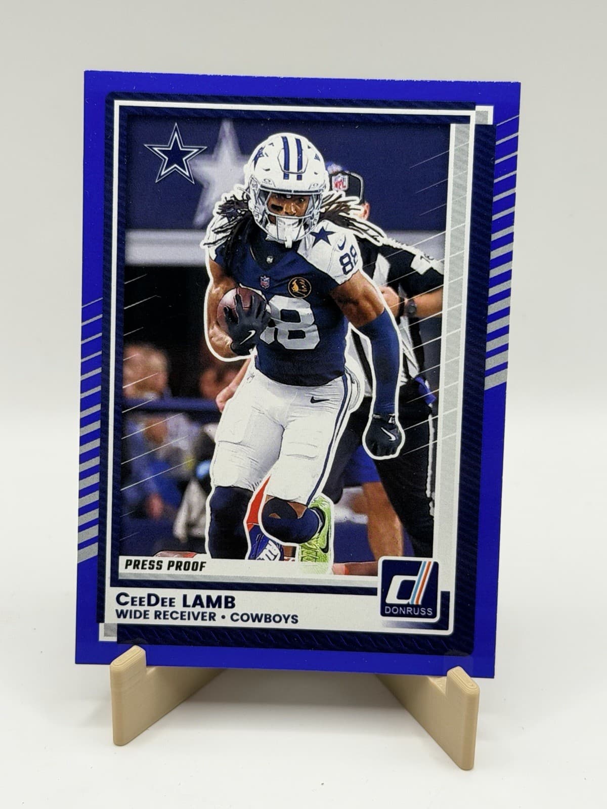 Listing photo for CeeDee Lamb Blue Color Match Card Cowboys NFL WR Parallel Collectible Rare