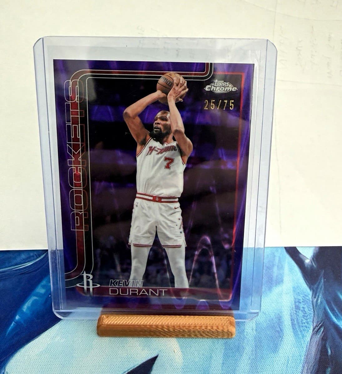 Listing photo for Topps 2025-26 Chrome Update Raywave Purple Kevin Durant NBA Card #23 /75