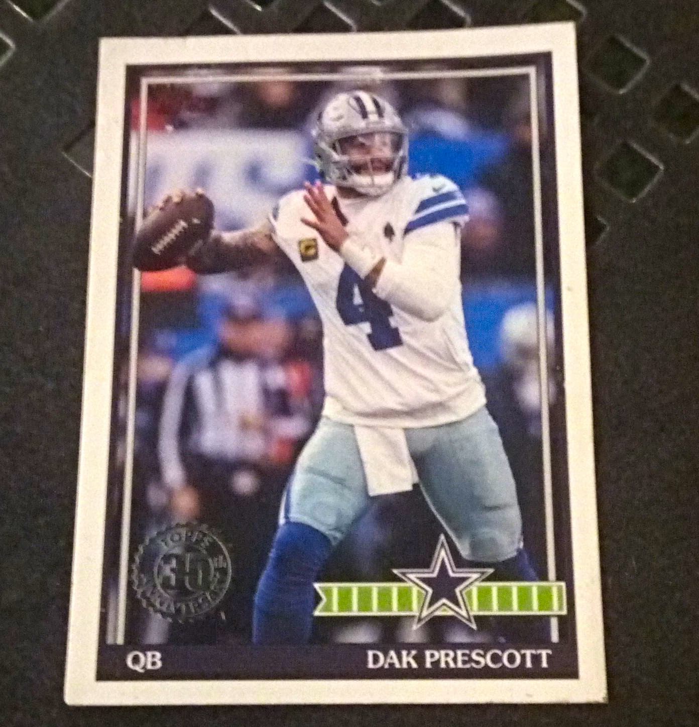 Listing photo for Topps Finest Insert Dak Prescott Dallas Cowboys NFL Football Card 91TF-28