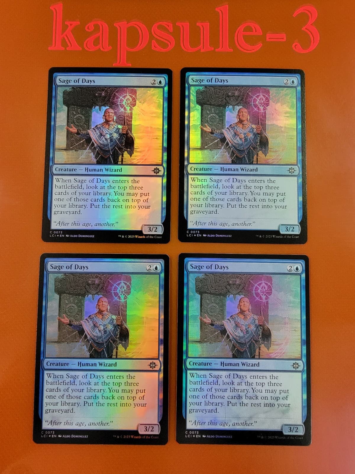 Listing photo for 4x Sage of Days | FOIL | Lost Caverns of Ixalan | MTG MAGIC CARDS