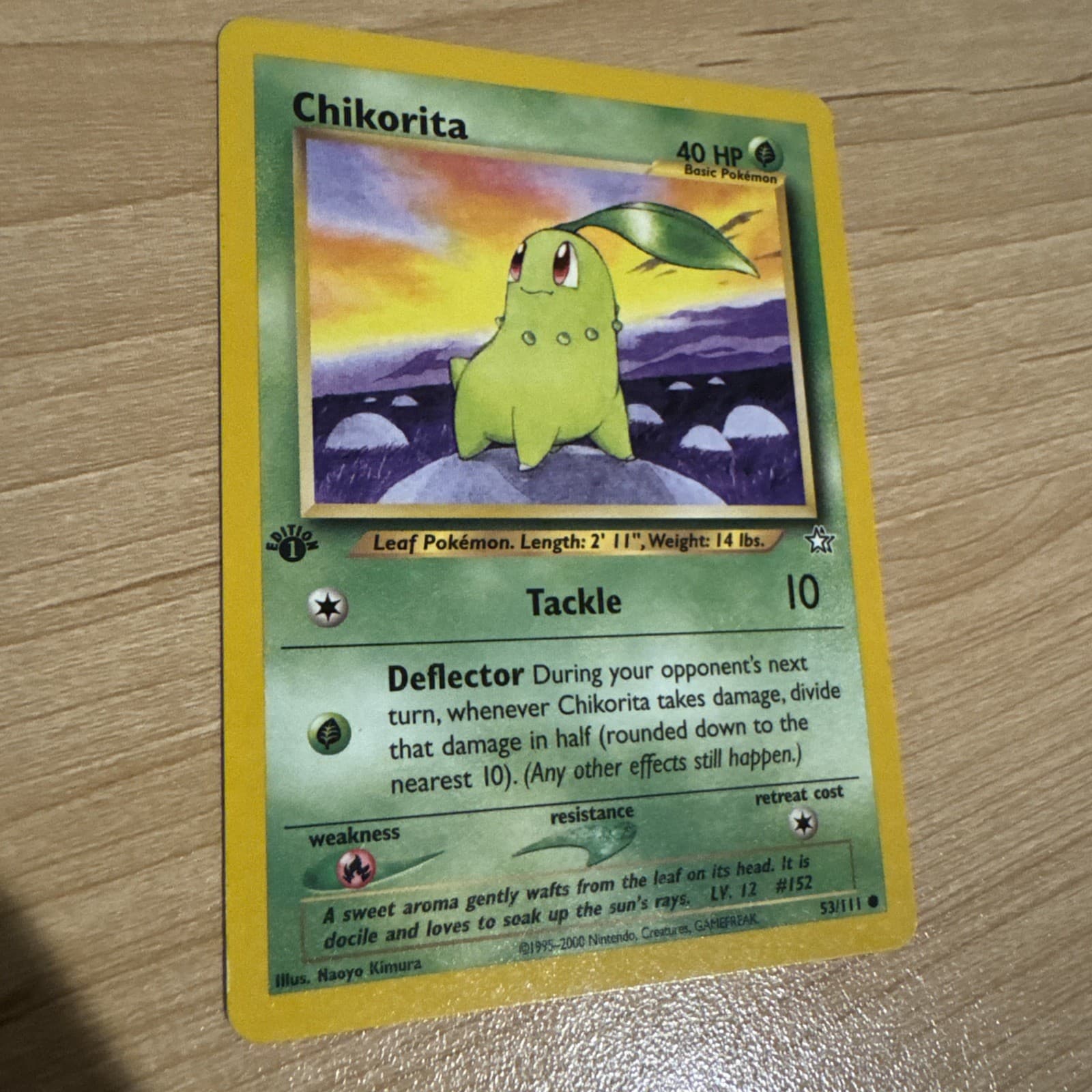 Listing photo for Pokémon TCG Chikorita Neo Genesis #53/111 1st Edition Common Card