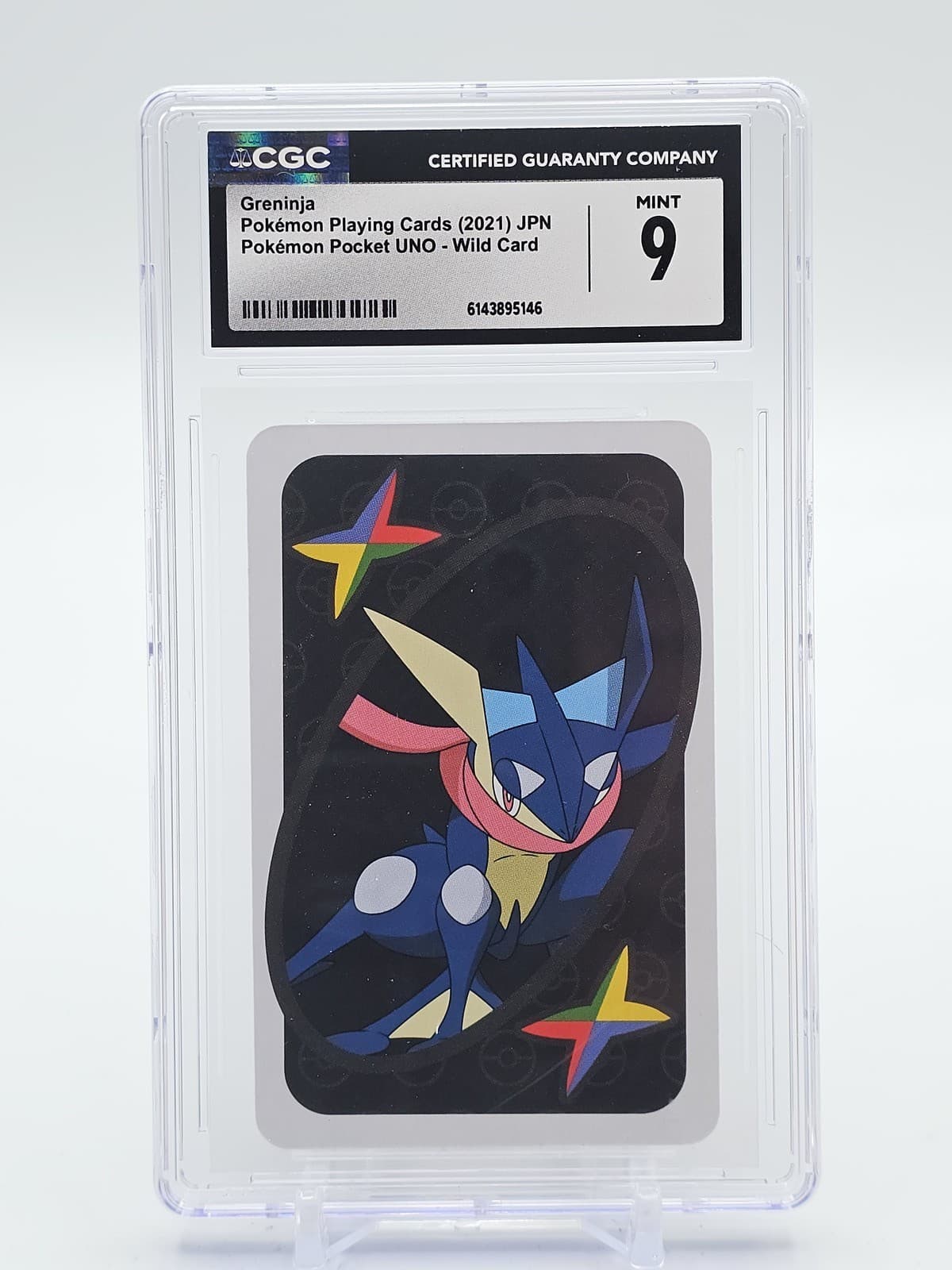 Listing photo for GRENINJA 2021 POKEMON PLAYING CARDS JAPANESE POCKET UNO WILD CARD CGC 9