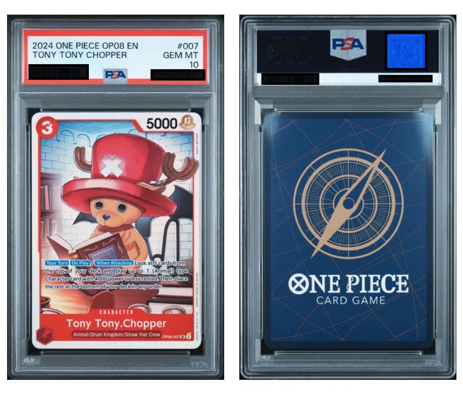 Listing photo for TONY TONY CHOPPER OP08-007 TWO LEGENDS PSA GEM MINT 10 EN One Piece