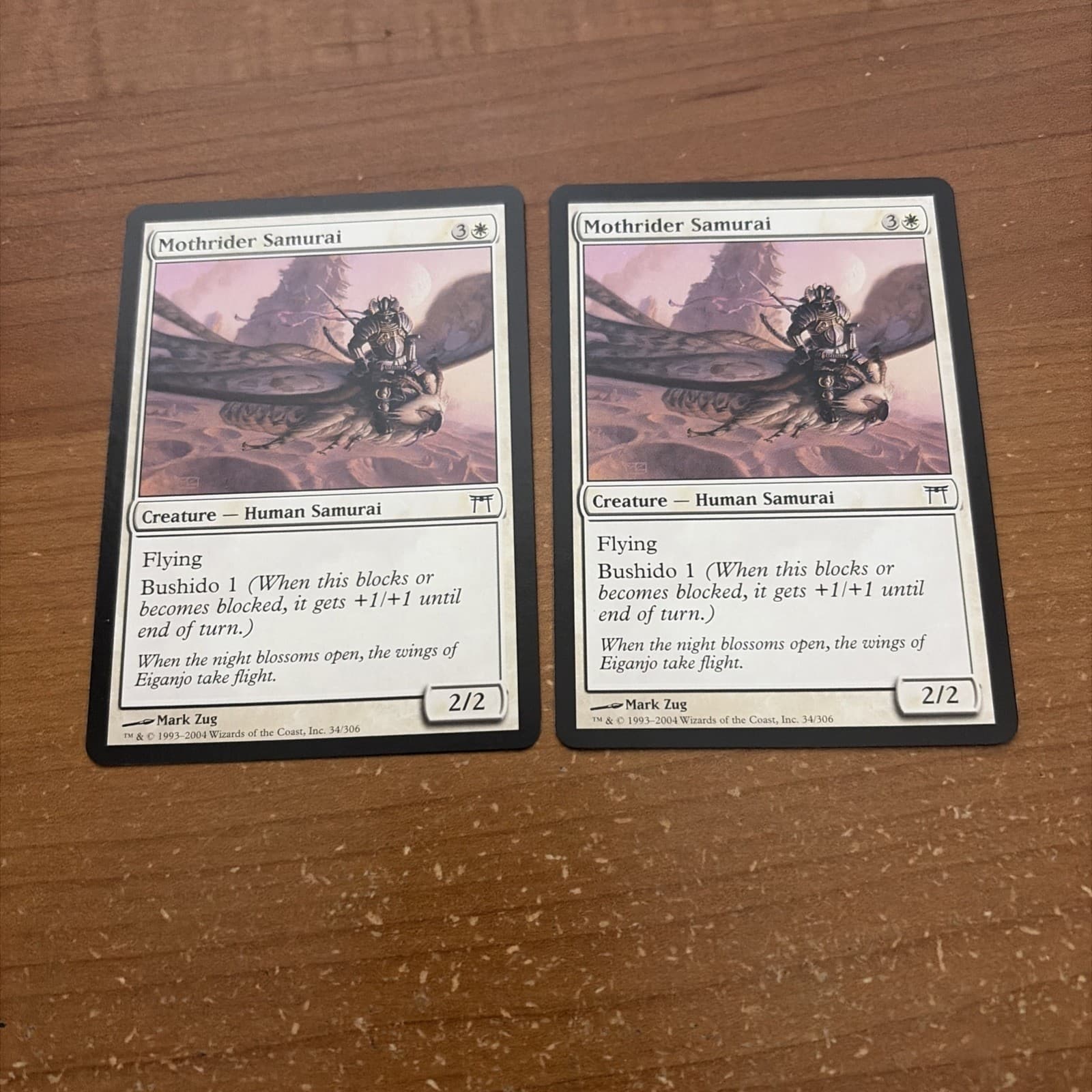 Listing photo for Mothrider Samurai - Champions of Kamigawa Magic the Gathering MTG Cards (x2)