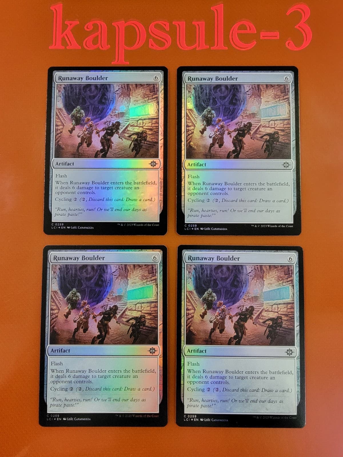 Listing photo for 4x Runaway Boulder | FOIL | Lost Caverns of Ixalan | MTG MAGIC CARDS