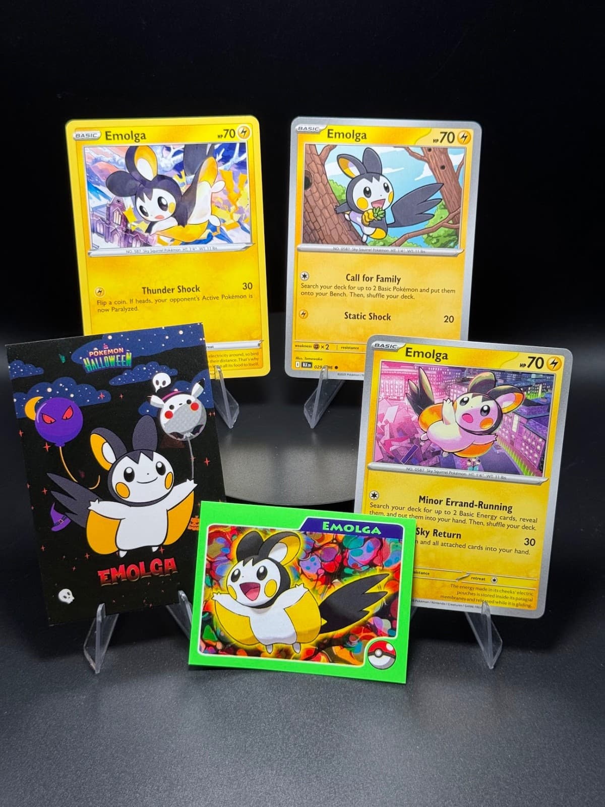 Listing photo for Pokemon Emolga Set of 5 - Emolga #587 TCG/NON-TCG Card & Sticker Set