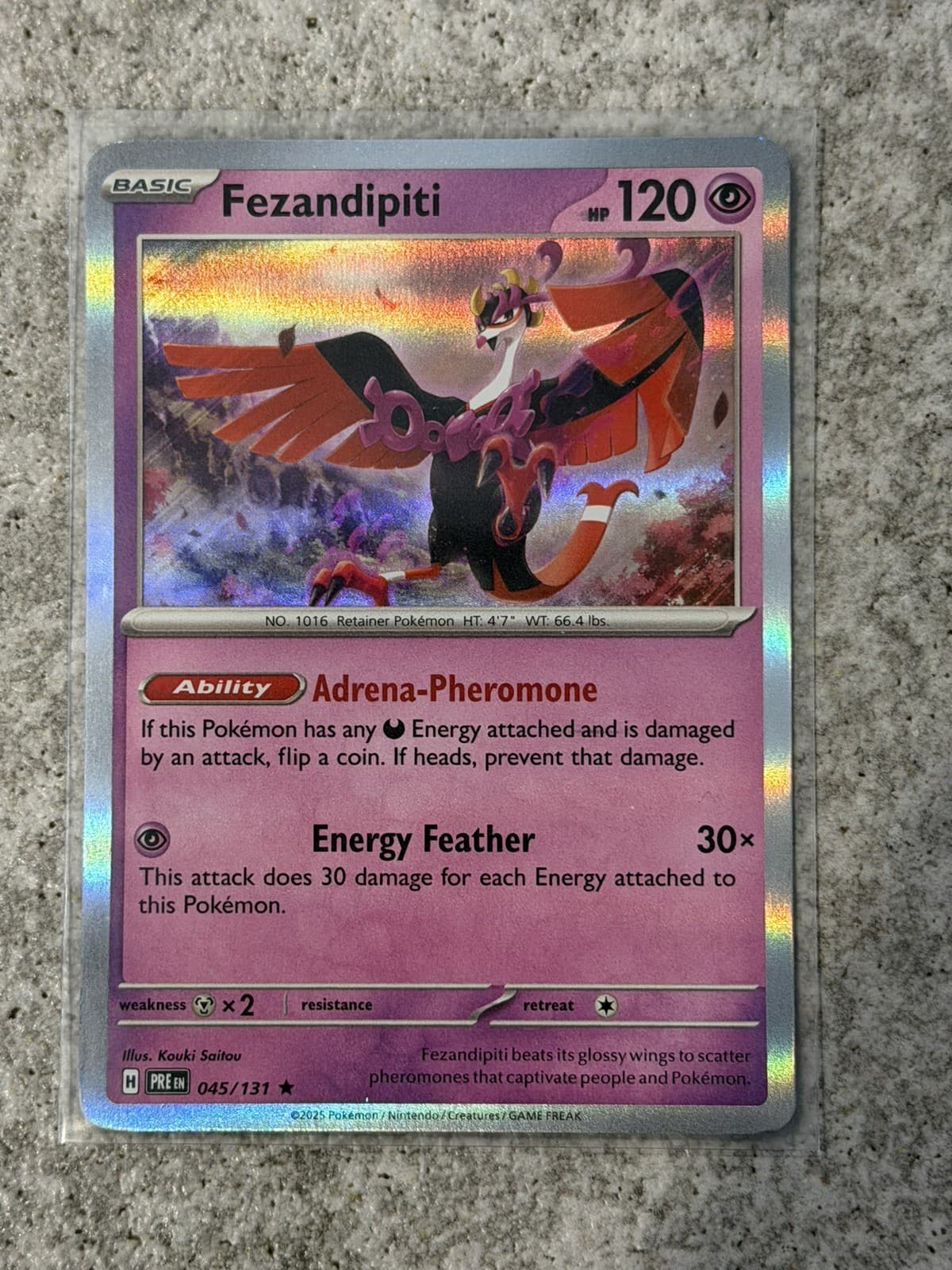 Listing photo for Fezandipiti 045/131 HOLO Rare MINT Surging Sparks Pokemon Card TCG