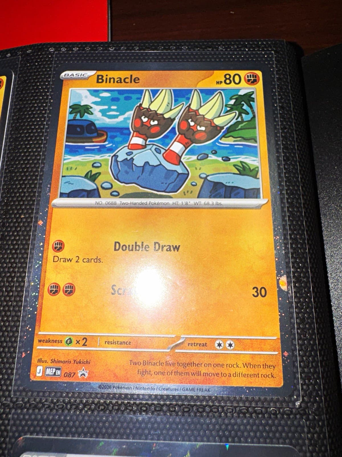 Listing photo for Binacle 087 MEP Reverse Holo Promo Pokemon TCG Card 80 HP Basic English
