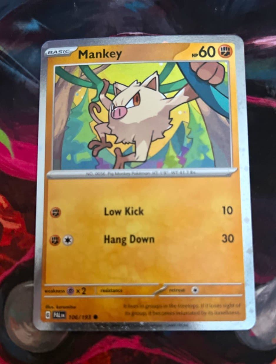 Listing photo for The Pokémon Company Mankey Paldea Evolved Regular 106/193 Common 60 HP English