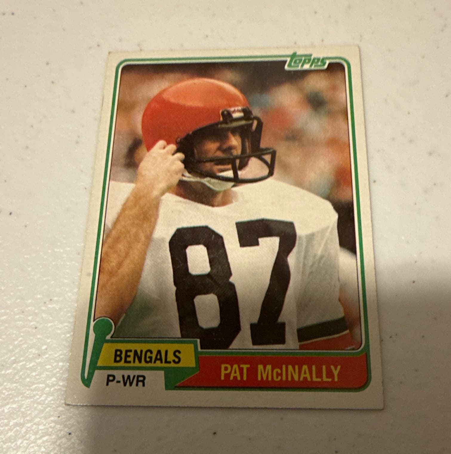 Listing photo for Topps 1981 Pat McInally #383 Cincinnati Bengals NFL Football Card