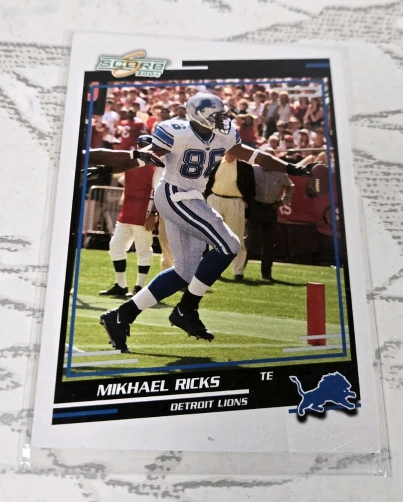 Listing photo for 2004 Donruss Score NFL Football Card Detroit Lions Mikhael Ricks #81