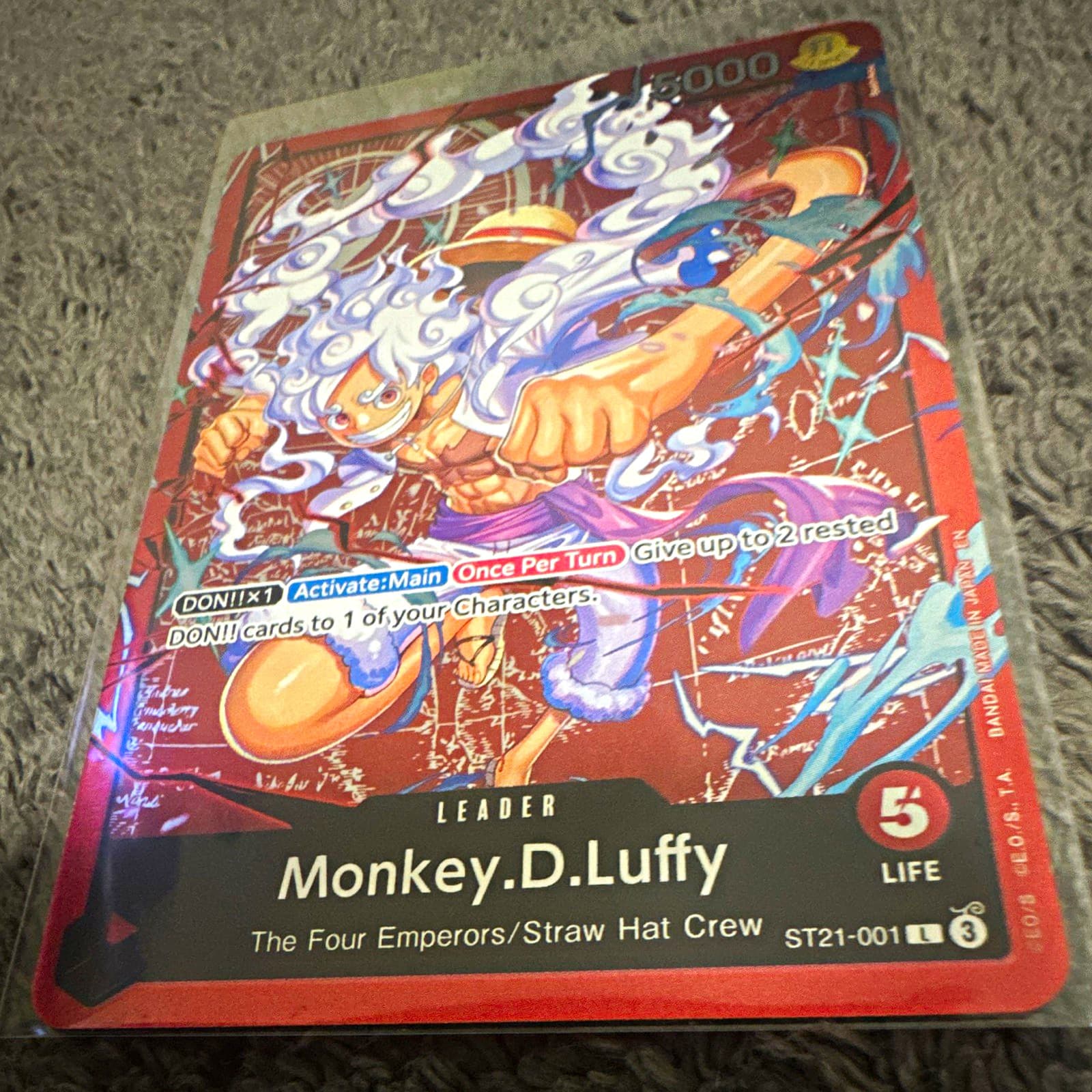 Listing photo for Bandai One Piece Card Game Monkey D. Luffy Leader ST21-001 5000 Power