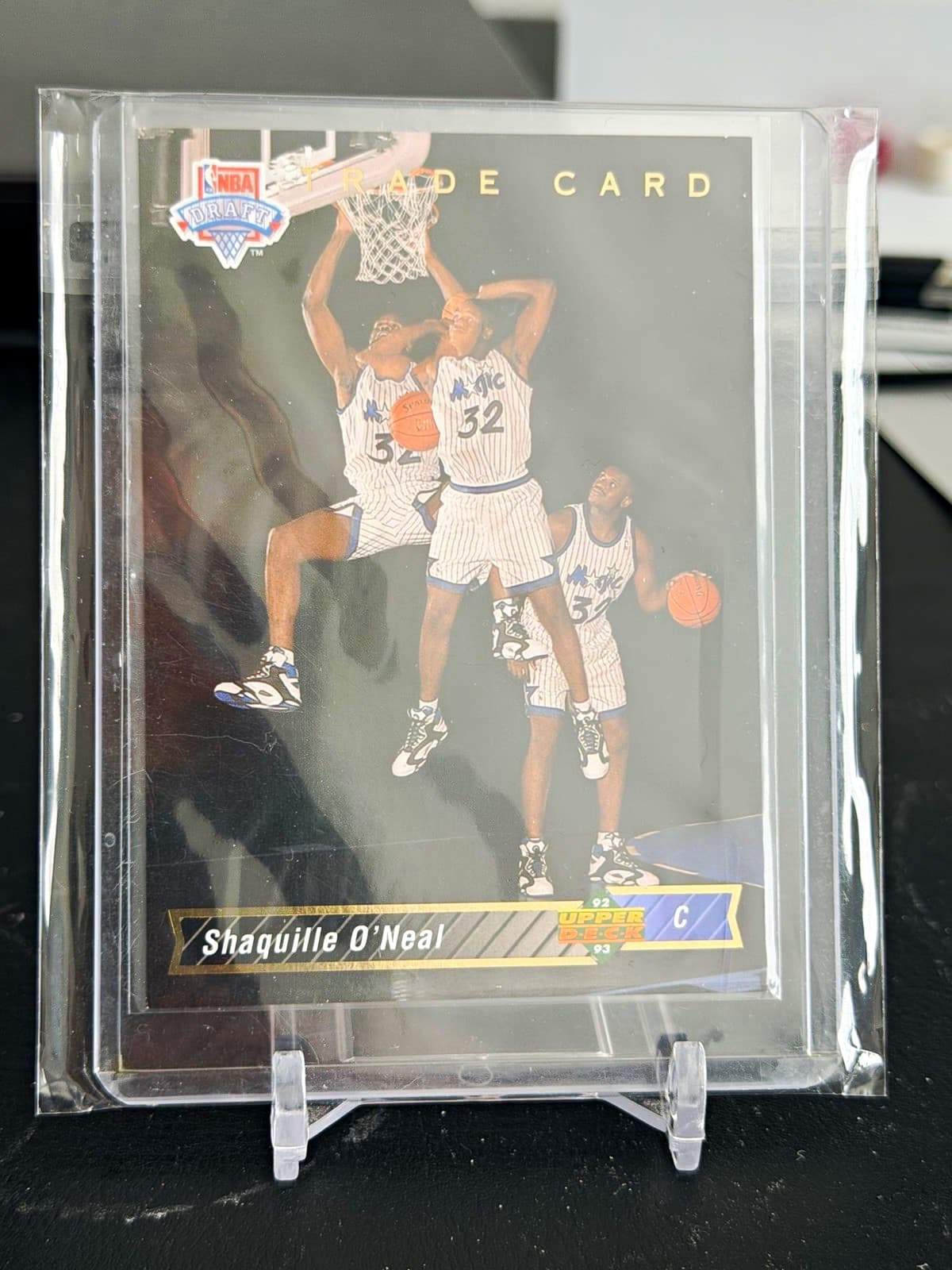 Listing photo for Upper Deck 1992-93 Shaquille O'Neal Rookie NBA Draft Trade Card #C INVEST