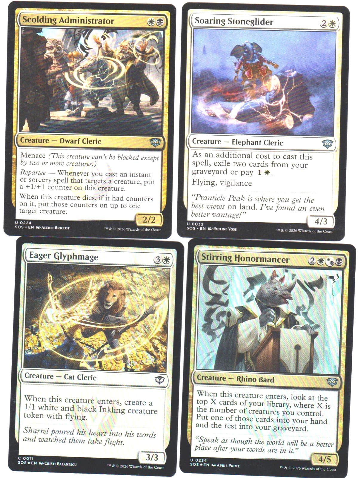 Listing photo for ANIMAL CLERIC-40 CARDS -SECRETS O STRIXHAVEN N-MINT MTG MAGIC FOIL MN-12 BK-WHIT