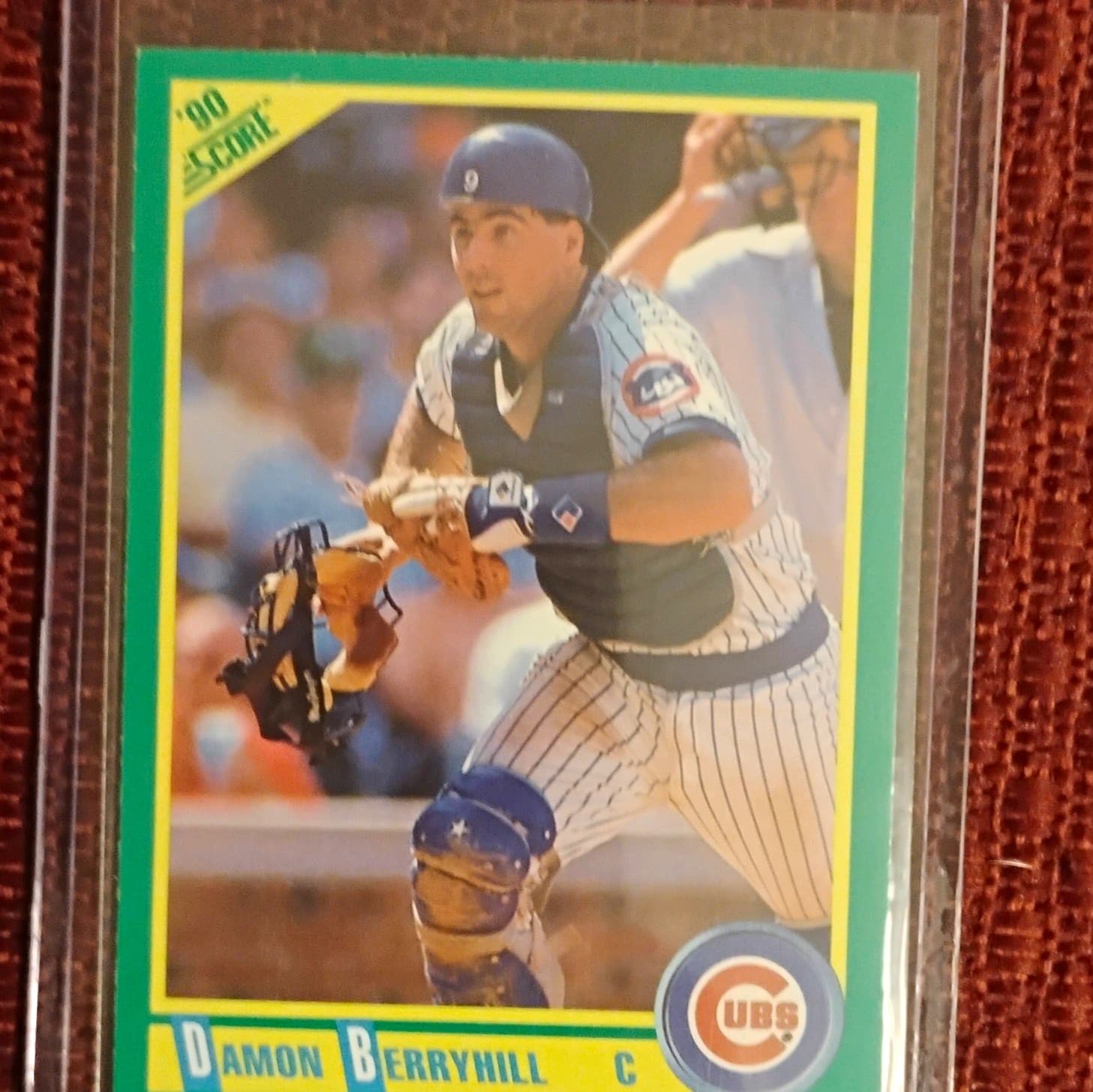 Listing photo for Score Damon Berryhill Chicago Cubs MLB Baseball Card 1990 #163 Base Set