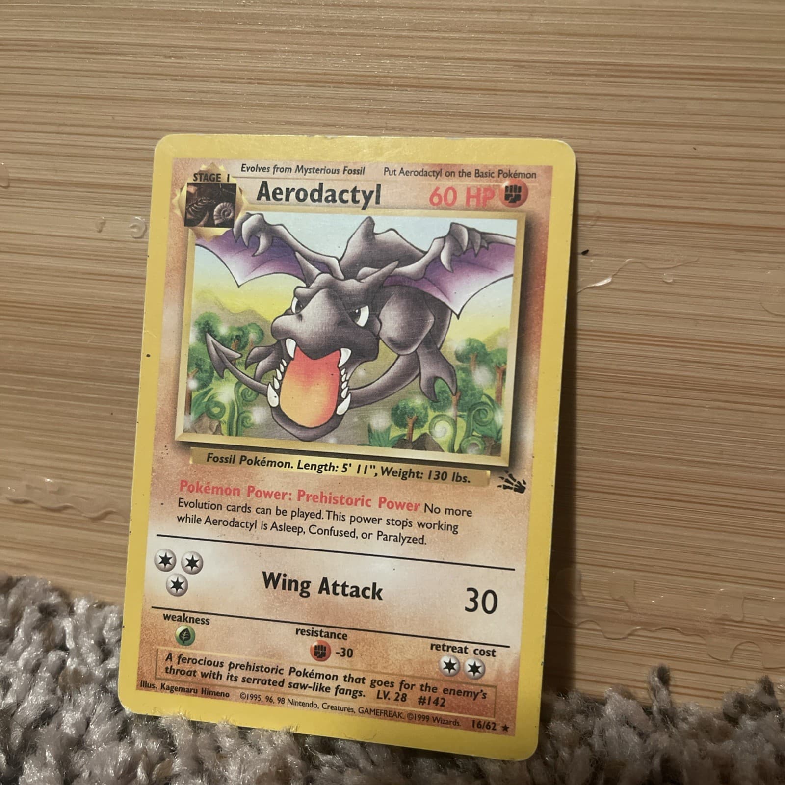 Listing photo for Aerodactyl 1/62 Fossil Holo