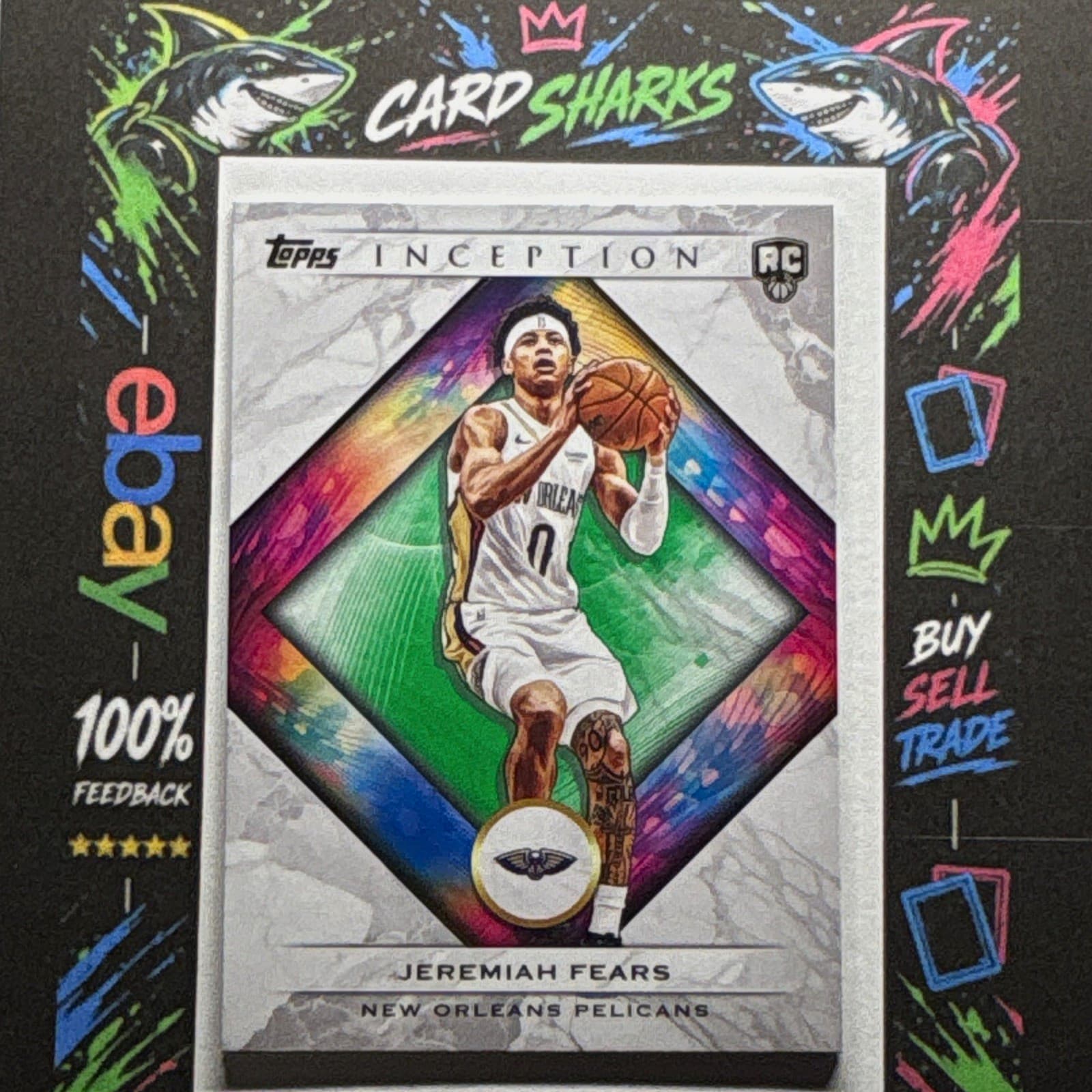 Listing photo for Topps Inception Jeremiah Fears New Orleans Pelicans RC #0 NBA Card