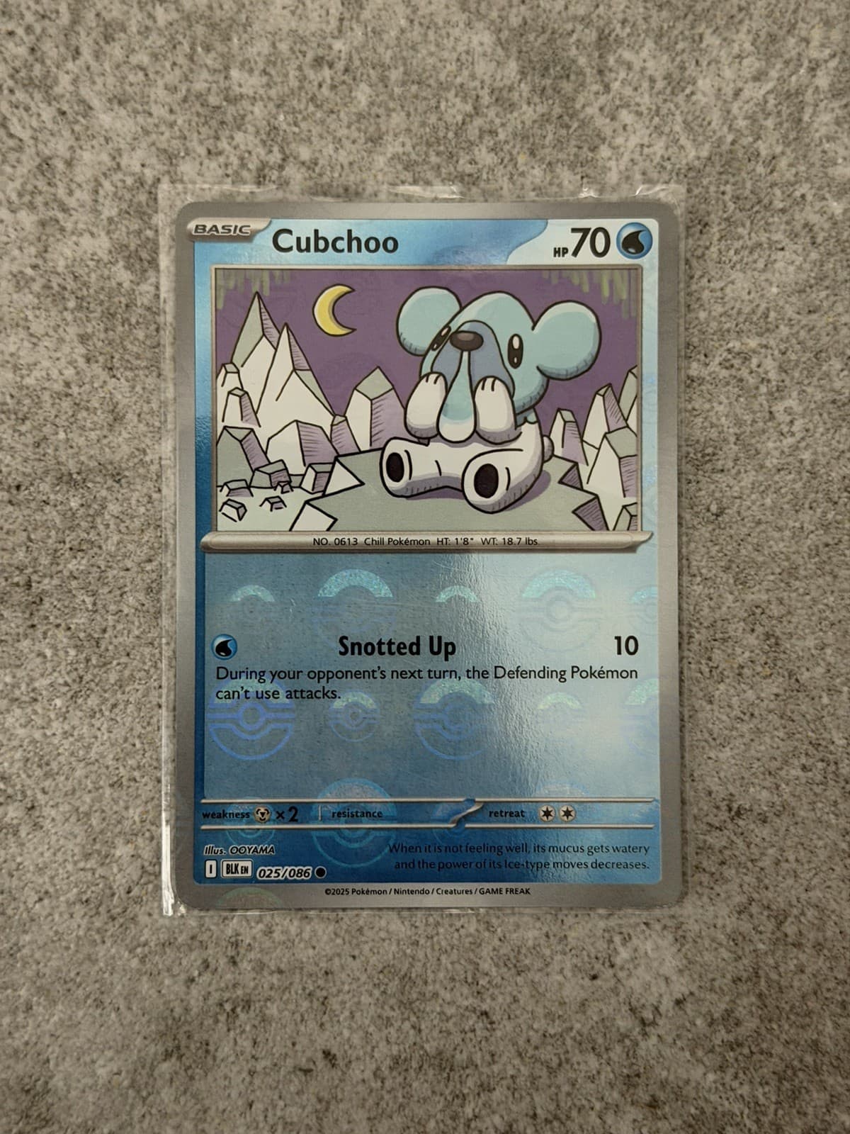 Listing photo for Cubchoo - 025/086 - Pokeball Holo - Black Bolt - Pokemon Card - NM/M